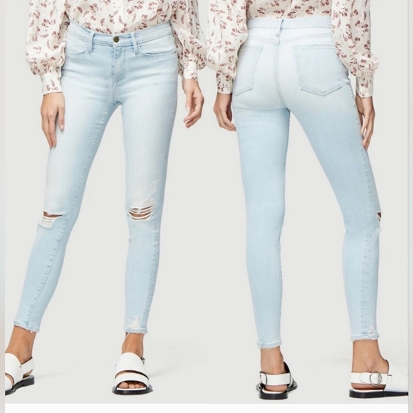NWOT FRAME Le High Rise Skinny Jean Rush Wash - Picture 2 of 6